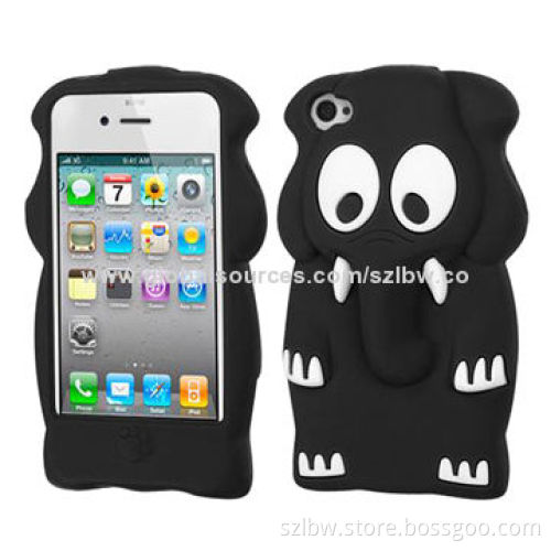 3D Animal Elephant Silicone Rubber Skin Protector Cases with Lightweight, Easy to Install